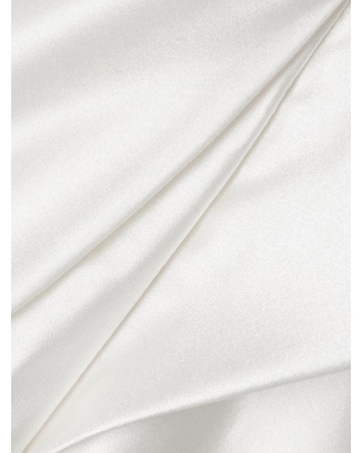 Vivienne Westwood White Aurora Schulterfreies Minikleid Aus Seidensatin