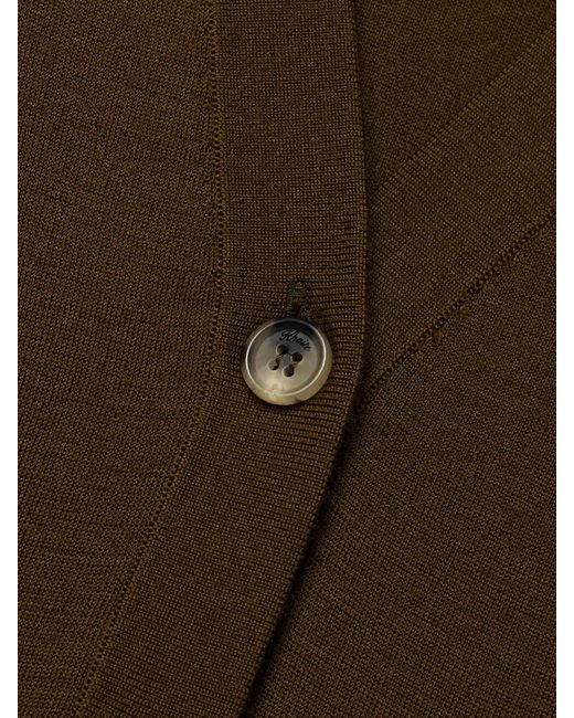 Khaite Green Tedi Wool-Blend Cardigan