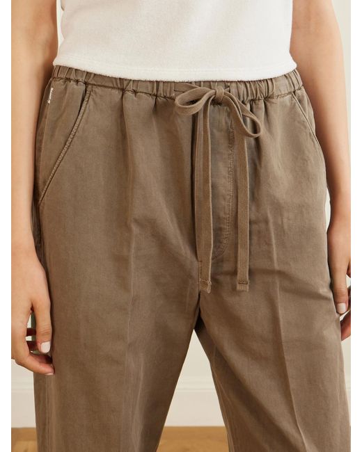 Citizens of Humanity Natural Aurora Cotton And Linen-Blend Wide-Leg Pants