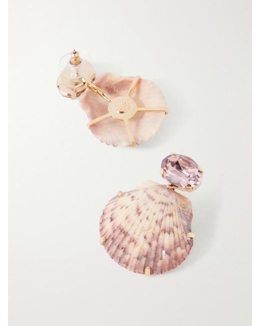 Jennifer Behr Pink Kauai Seashell-Embellished-Tone Earrings