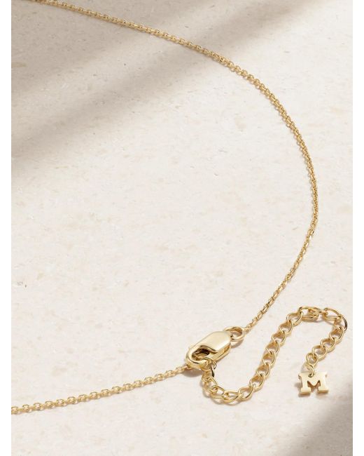 Mateo Natural Initial 14-Karat, Quartz And Diamond Necklace