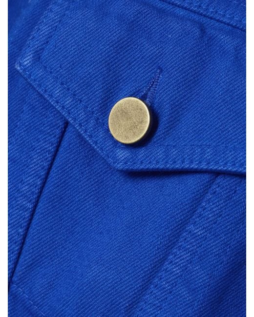 Gabriela Hearst Blue Bronte Cropped Recycled-Denim Jacket