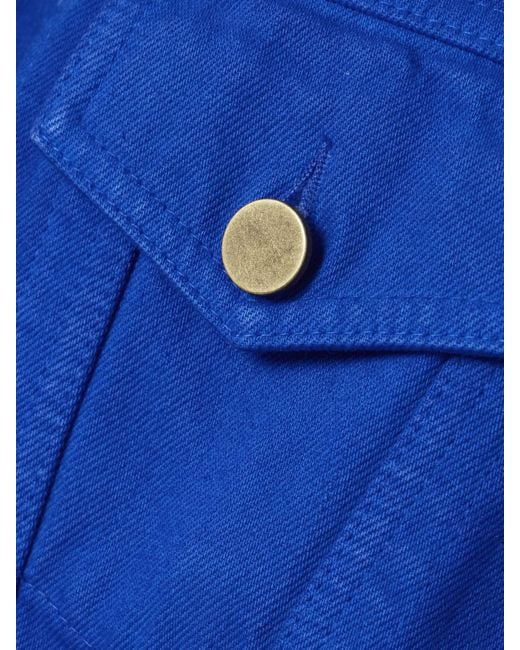 Gabriela Hearst Blue Bronte Cropped Recycled-Denim Jacket