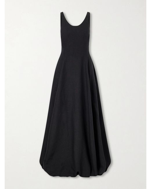Ralph Lauren Black Lyndy Linen Maxi Dress