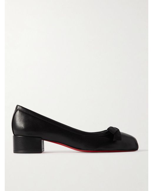 Christian Louboutin Black Mamaflirt 30 Ballerinas Aus Leder Mit Schleife