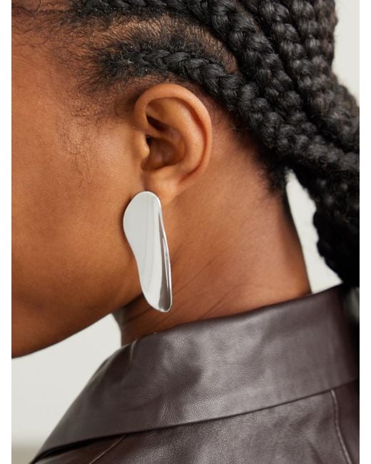 Agmes White Max Recycled Sterling Earrings