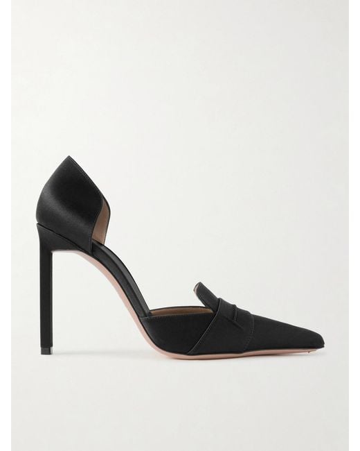 Tom Ford Black Eva D'Orsay Satin Pumps