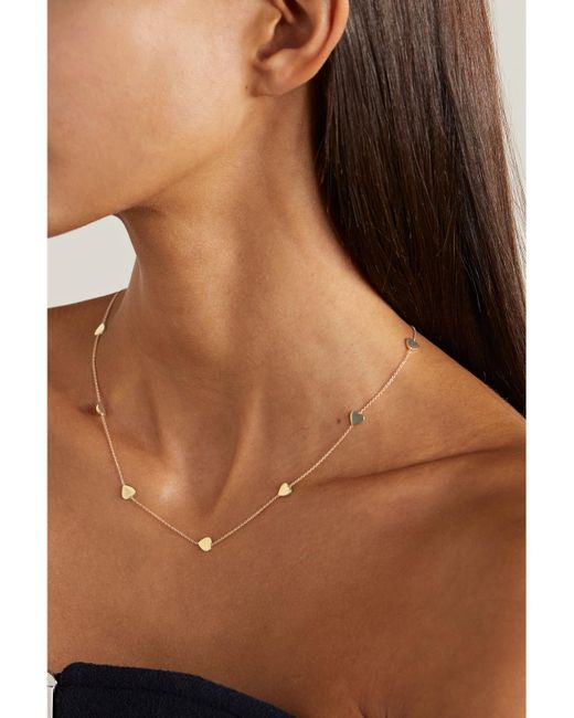 Jennifer Meyer White Heart-By-The-Inch Kette Aus 18 Karat