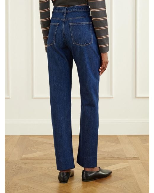 Jil Sander Blue Mid-Rise Straight-Leg Jeans