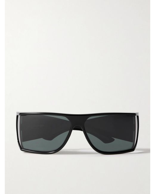 Saint Laurent Black Oversized D-Frame Acetate Sunglasses