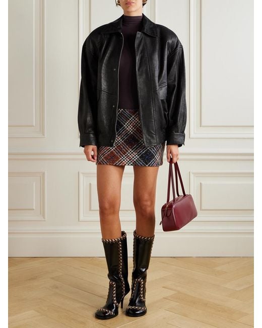 Missoni Multicolor Caperdoni Checked Tweed Mini Skirt