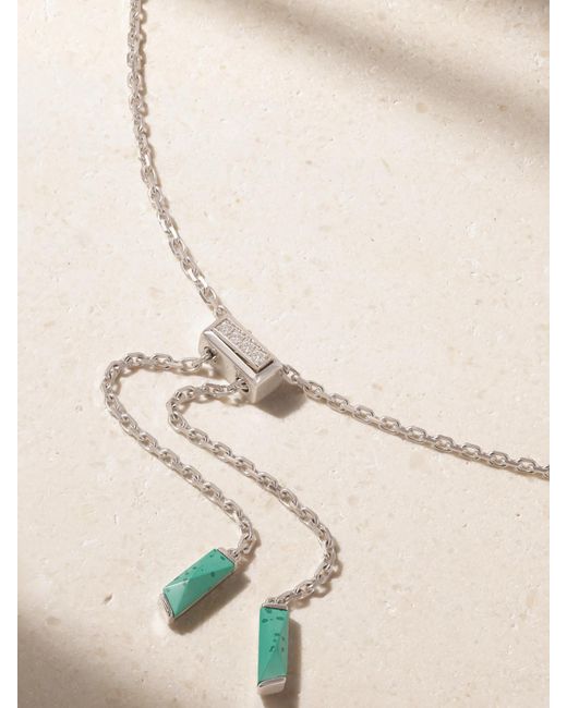 Garrard Natural Wings Rising 18-Karat, Malachite And Diamond Necklace