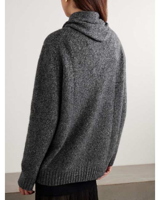arch4 Gray Verona Organic Cashmere And Silk-Blend Sweater And Scarf Set