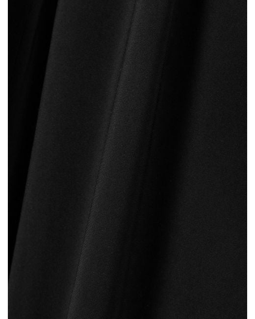 Norma Kamali Black Hose Mit Weitem Bein Aus Stretch-Jersey Mit Falten