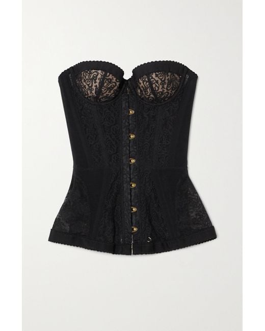 Agent Provocateur Mercy Embroidered Tulle And Lace Corset in Black - Lyst