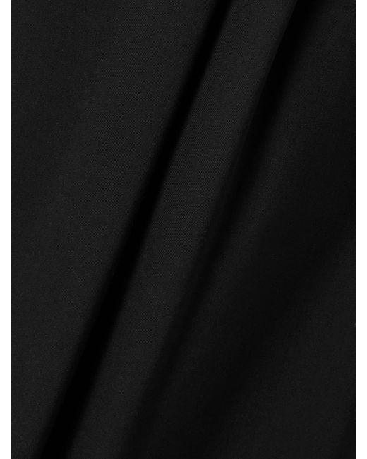 Salon 1884 Black Net Sustain Cecily Pleated Wool Wide-Leg Pants