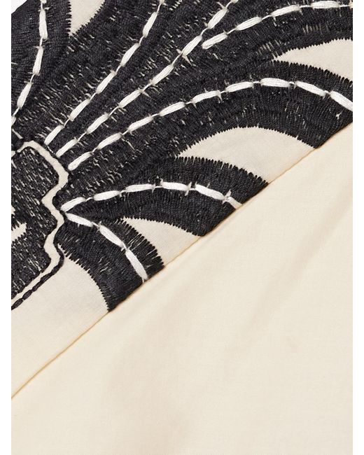 Johanna Ortiz White Pintaderas Neckholder-Minikleid Aus Besticktem Voile Aus Einer Baumwollmischung Mit Cut-Out