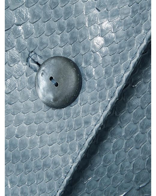 Alaïa Blue Python Coat