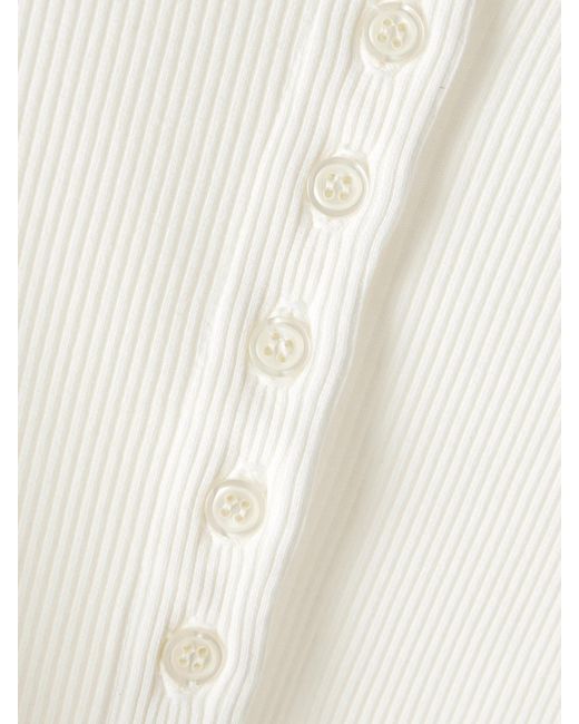 Citizens of Humanity Natural Kari Ribbed Stretch-Jersey T-Shirt