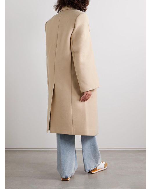 Wardrobe NYC Natural Hailey Bieber Doppelreihiger Mantel Aus Wolle