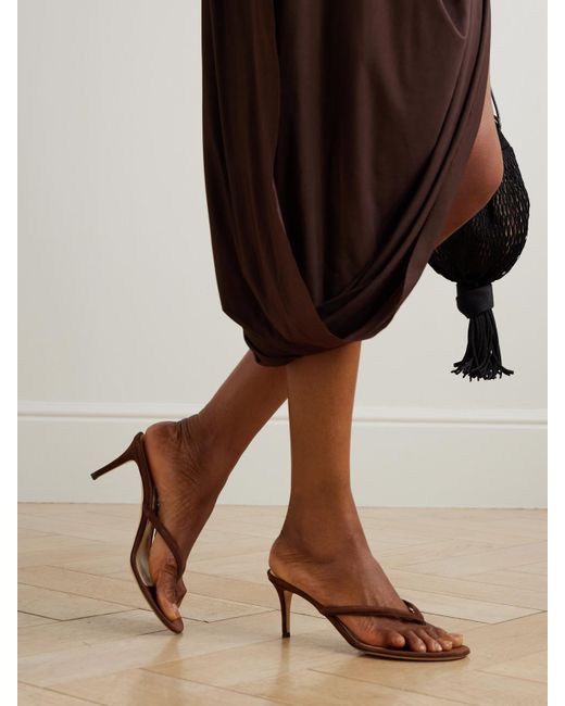 Gianvito Rossi Natural Calypso 70 Suede Mules