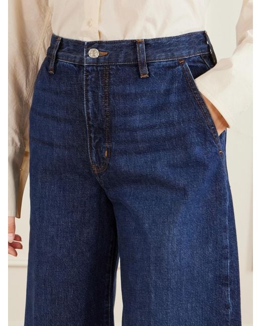 FRAME Blue The Culotte Knee-Length Shorts