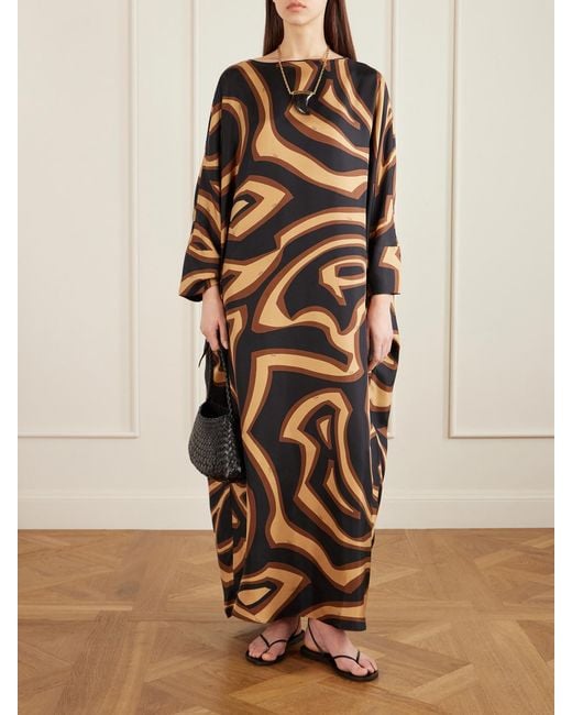 Emilio Pucci Metallic Printed Silk Kaftan