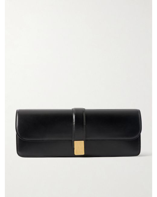 Khaite Black Leather Clutch Bag