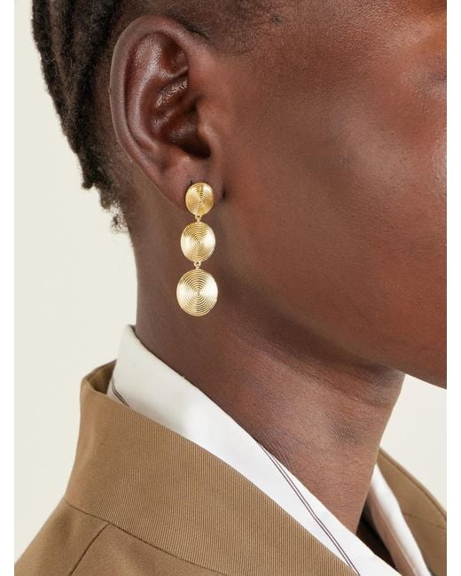 LIE STUDIO White The Ruby-Plated Earrings