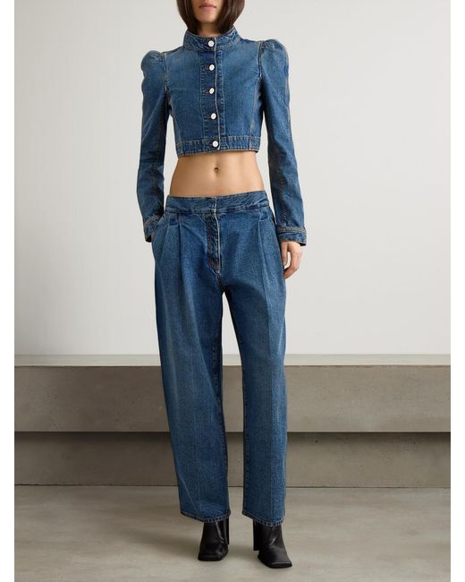 Alaïa Blue Cropped Denim Jacket