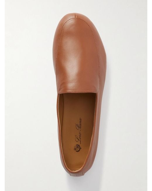Loro Piana Brown Anton Walk Leather Loafers