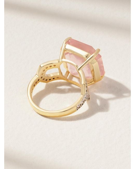 Mateo Natural Ring Aus 14 Karat Mit Topas Und Diamanten