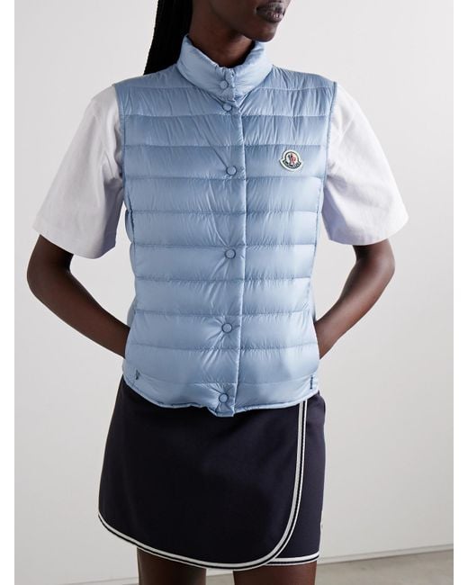 Moncler Blue Liane Quilted Shell Down Vest