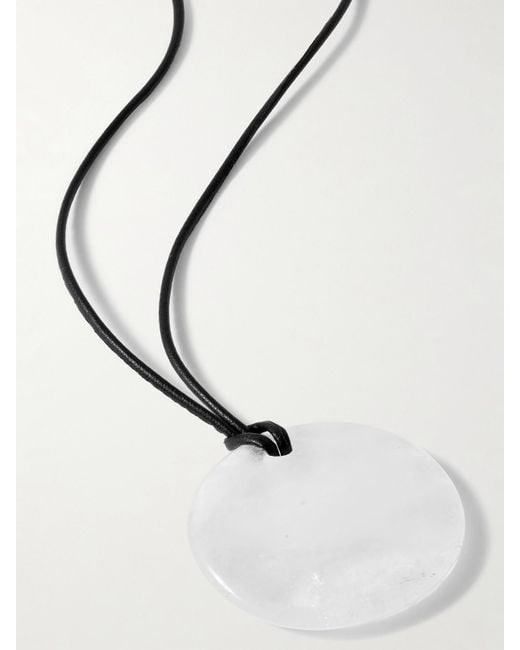 Sophie Buhai Blue Medium Full Moon Cord, Quartz And Necklace