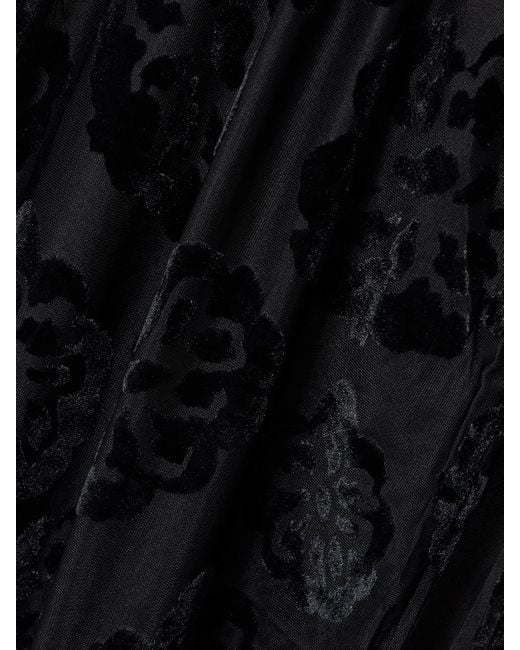 Sir Black Vittoria Neckholder-Robe Aus Devoré-Samt