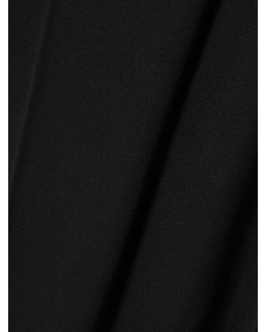 Totême Black Cape-Effect Jersey Midi Dress