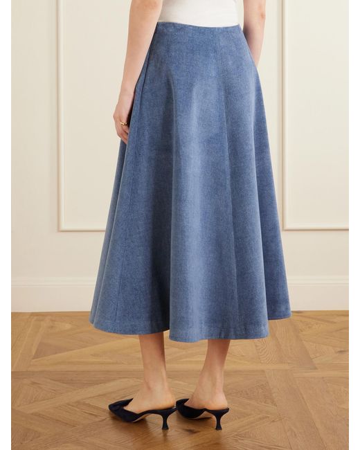 Altuzarra Blue Varda Paneled Denim Midi Skirt