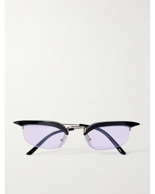 Prada Metallic D-Frame Acetate And-Tone Sunglasses