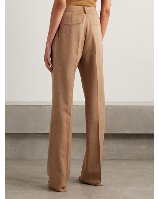 Max Mara Natural Hose Mit Geradem Bein Aus Kamelhaar