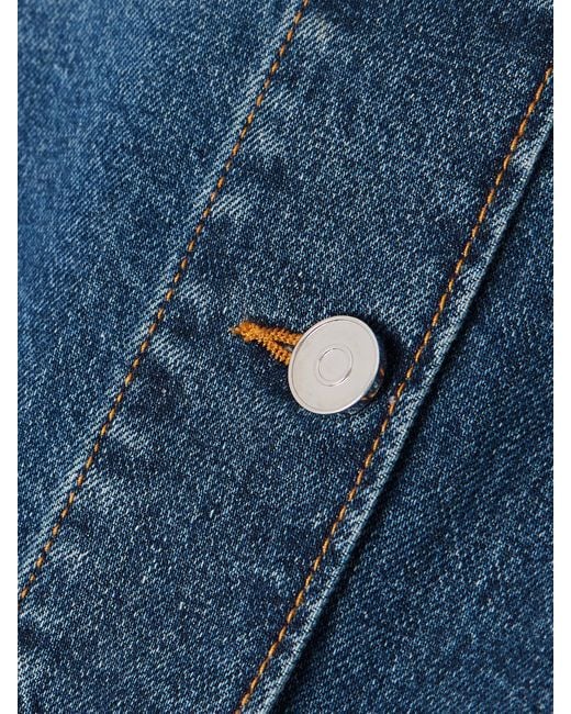 Alaïa Blue Cropped Denim Jacket