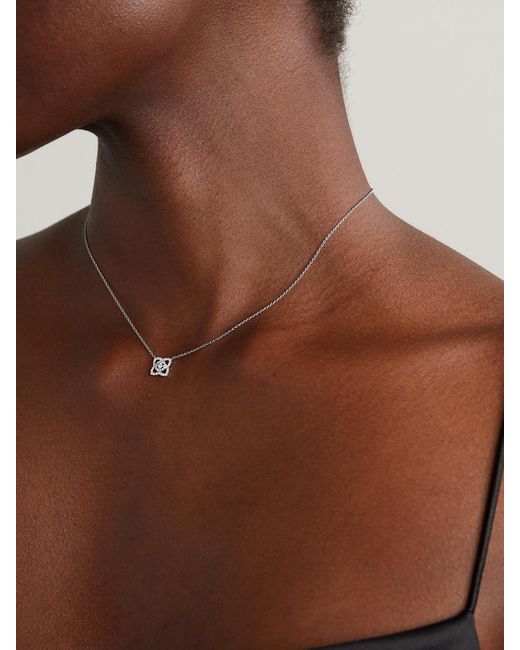 De Beers London Natural Lotus By De Beers 18-Karat Diamond Necklace