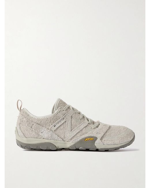 New Balance White Mt10 Suede-Trimmed Mesh Sneakers