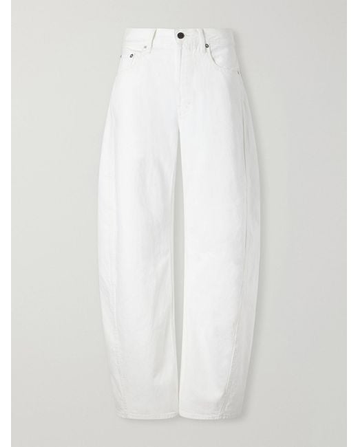 Kallmeyer White Callum High-Rise Wide-Leg Jeans