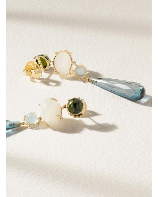 Boucles D'Oreilles En Or 18 Carats (750/1000) Et Pierres Multiples Lotus Ole Lynggaard Copenhagen en coloris Natural