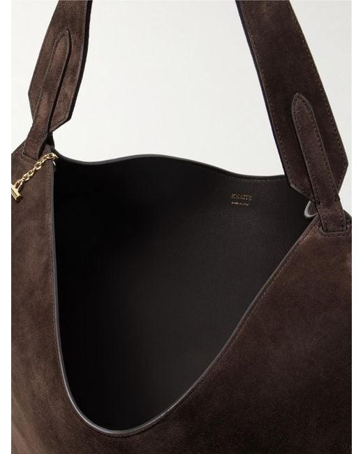 Khaite Brown Lotus Small Suede Tote