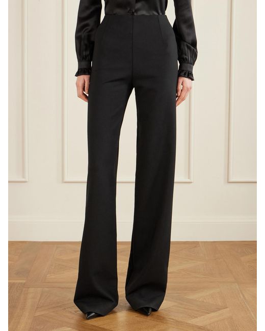 Gucci Black Wool-Blend Straight-Leg Pants
