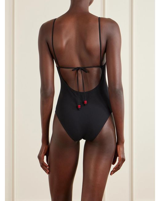 Lido Black Ventiquattro Embellished One-Piece