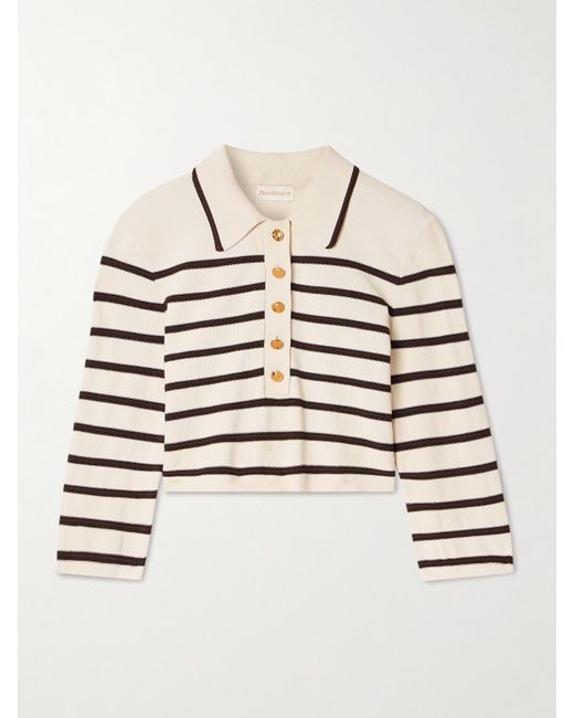 Zimmermann Natural Illuminate Verkürzter Pullover Aus Strick Mit Streifen