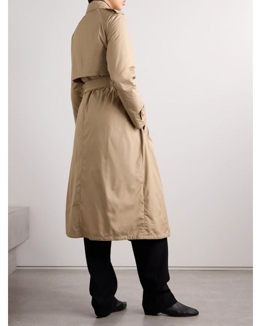 Moncler Natural Barbentane Belted Double-Breasted Padded Shell Down Trench Coat