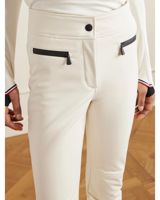 Moncler White Paneled Bootcut Ski Pants